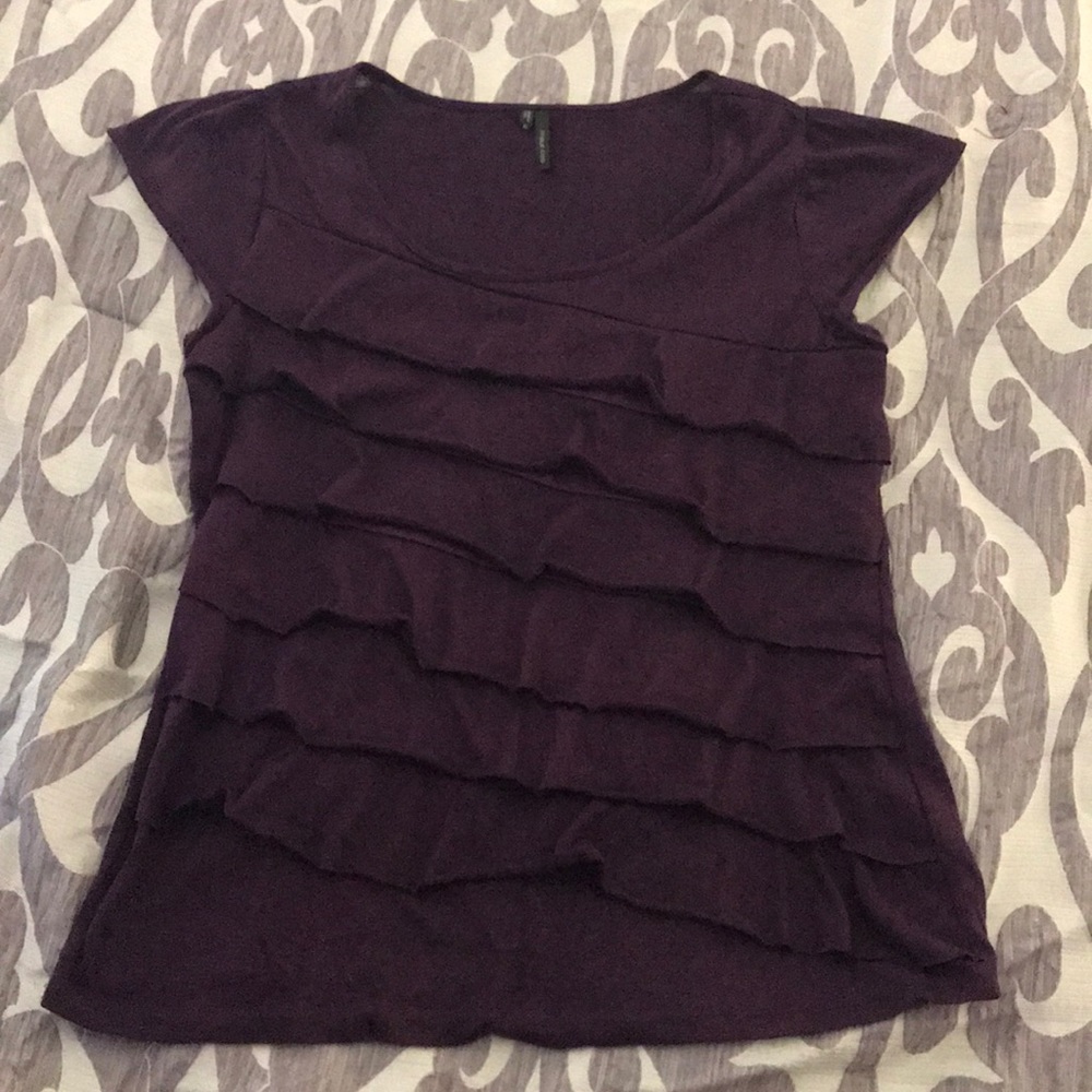 Cap sleeve ruffle layer top
